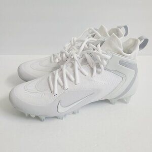 NEW Nike Alpha Huarache 8 Elite LAX Lacrosse Cleats CW4440-110 Size 8.5 White